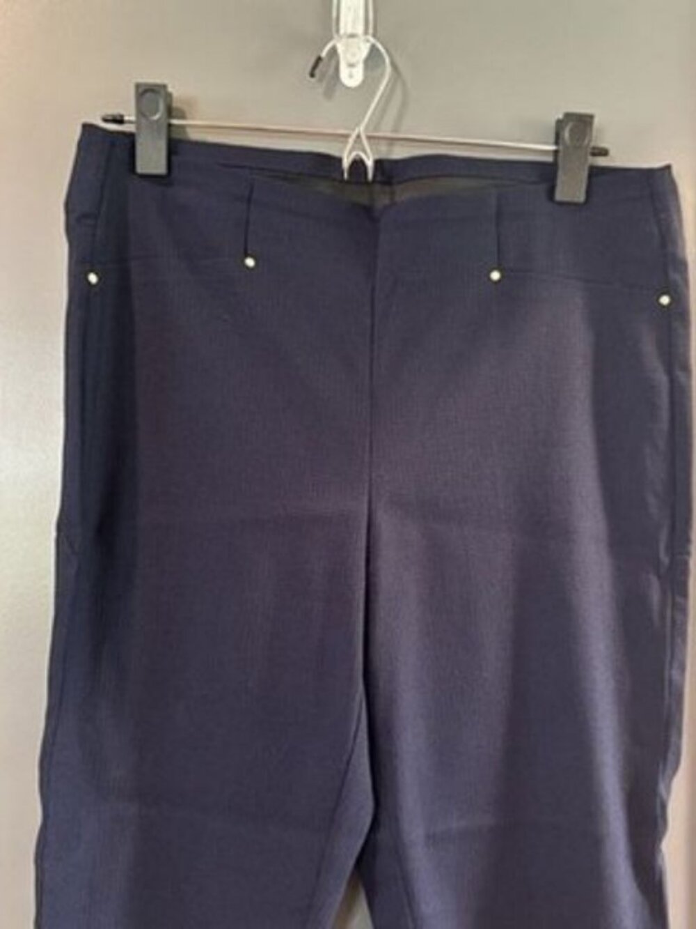 Rafaella Comfort Slim Ankle Pants Navy Size 10 Stretch Pull-On MSRP $59 - Picture 2 of 5